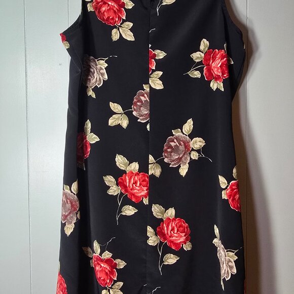 Rose Print Swing Dress VINTAGE - Picture 3 of 3